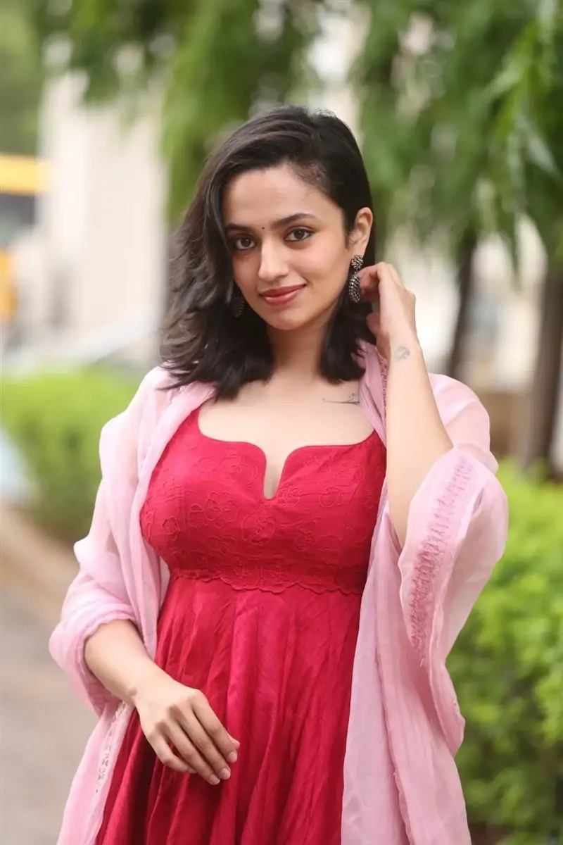 Telugu Actress Malavika Nair at Anni Manchi Sakunamule Movie Thanks Meet